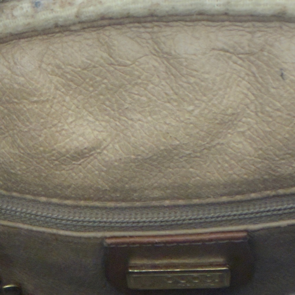 Vintage Gucci 007-89-0094‎ Monogram Crossbody Bag – Brown & Tan Leather Trim - Picture 11 of 16